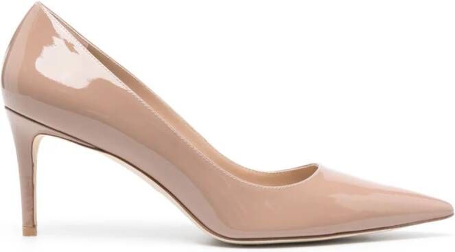 Stuart Weitzman Stuart 75mm leather pumps Beige