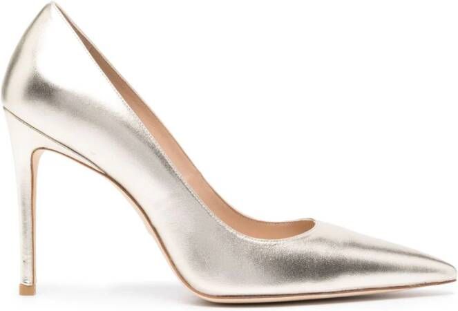 Stuart Weitzman Stuart leren pumps Goud