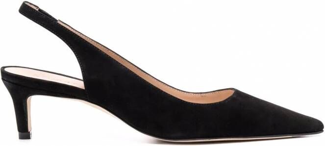 Stuart Weitzman Stuart slingback pumps met puntige neus Zwart