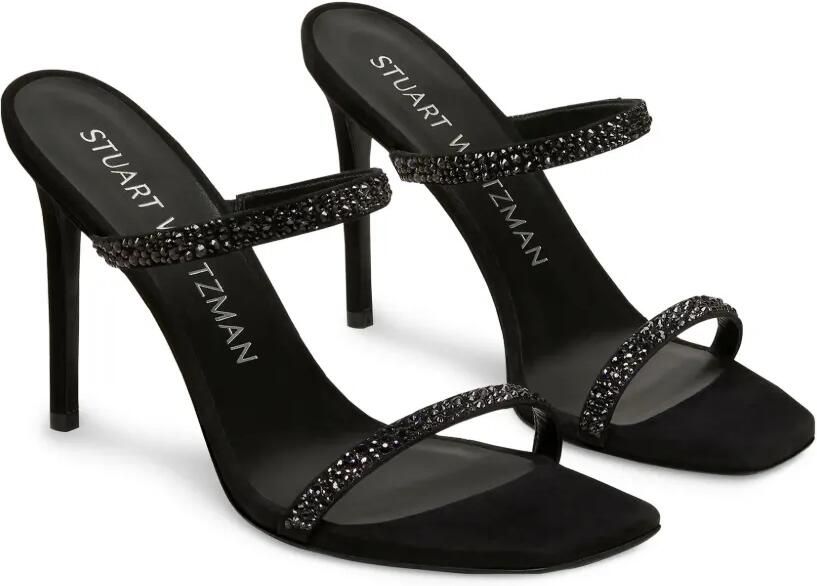 Stuart Weitzman 100 mm Aleena Royale sandalen verfraaid met kristallen Zwart - Foto 4