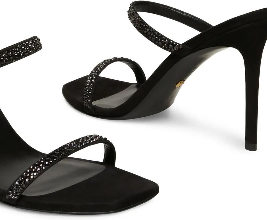 Stuart Weitzman 100 mm Aleena Royale sandalen verfraaid met kristallen Zwart - Foto 2