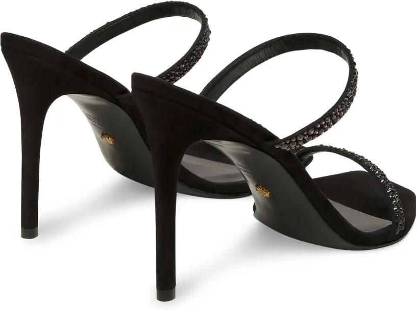 Stuart Weitzman 100 mm Aleena Royale sandalen verfraaid met kristallen Zwart - Foto 3