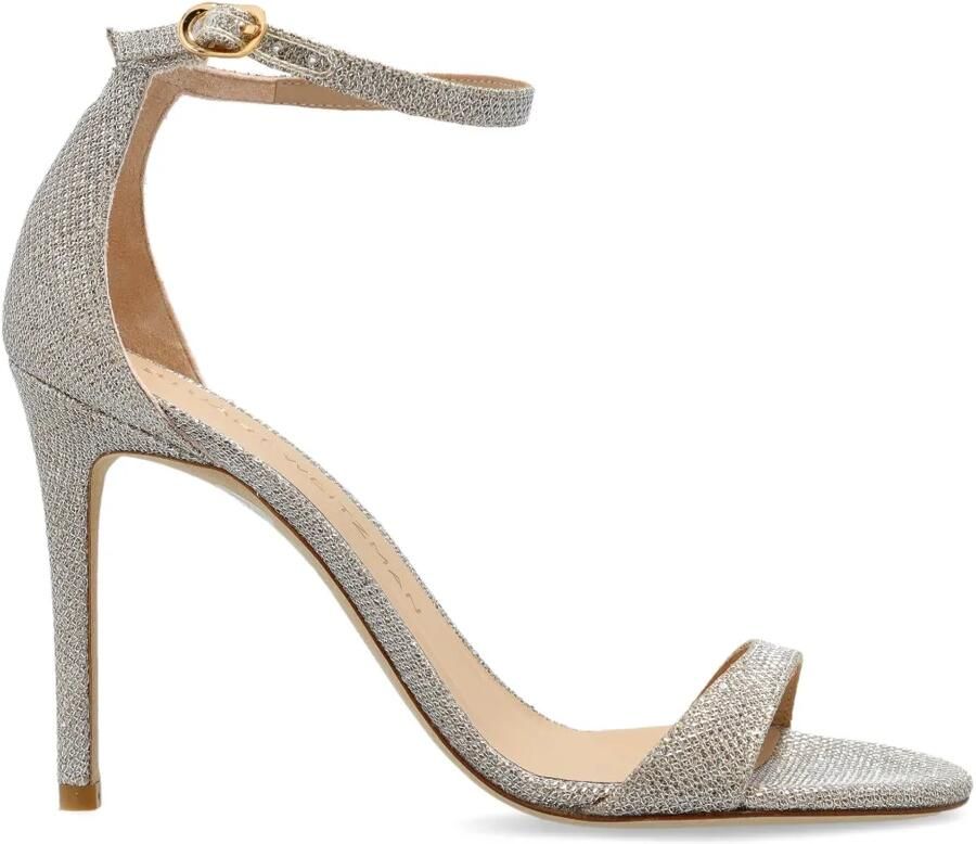 Stuart Weitzman 100 mm Nudist sandalen Beige