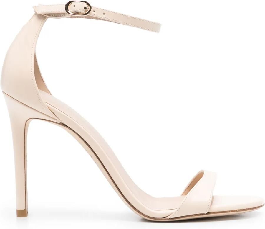 Stuart Weitzman 100 mm Nudist sandalen Beige