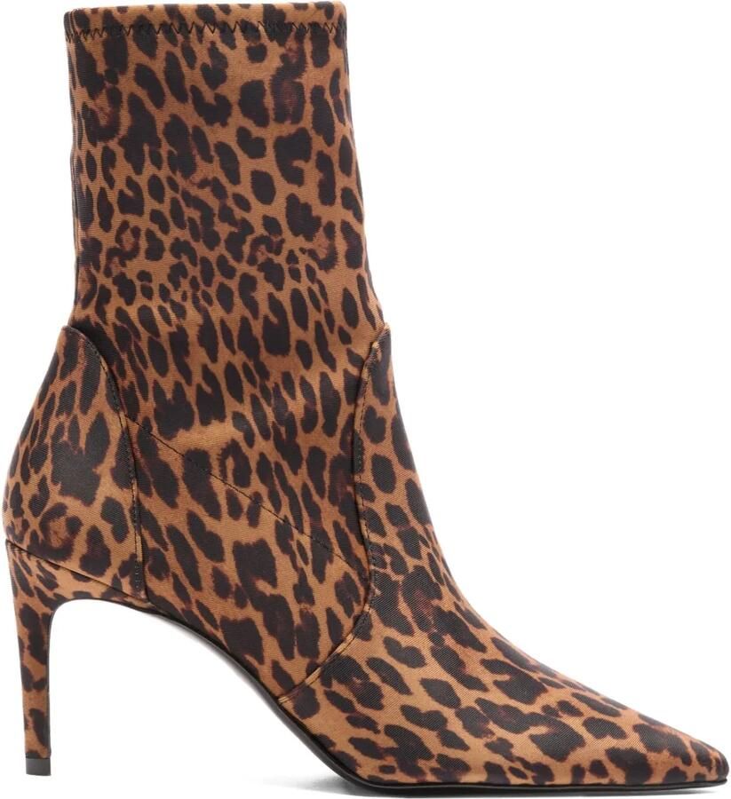 Stuart Weitzman 100 mm Stuart Power laarzen met luipaardprint Bruin