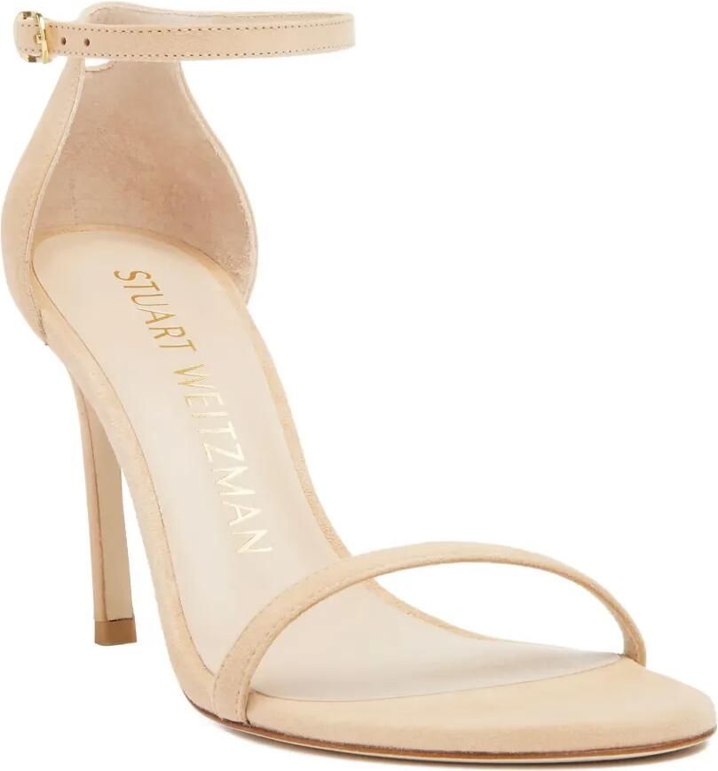 Stuart Weitzman 105 mm suède sandalen Beige - Foto 2