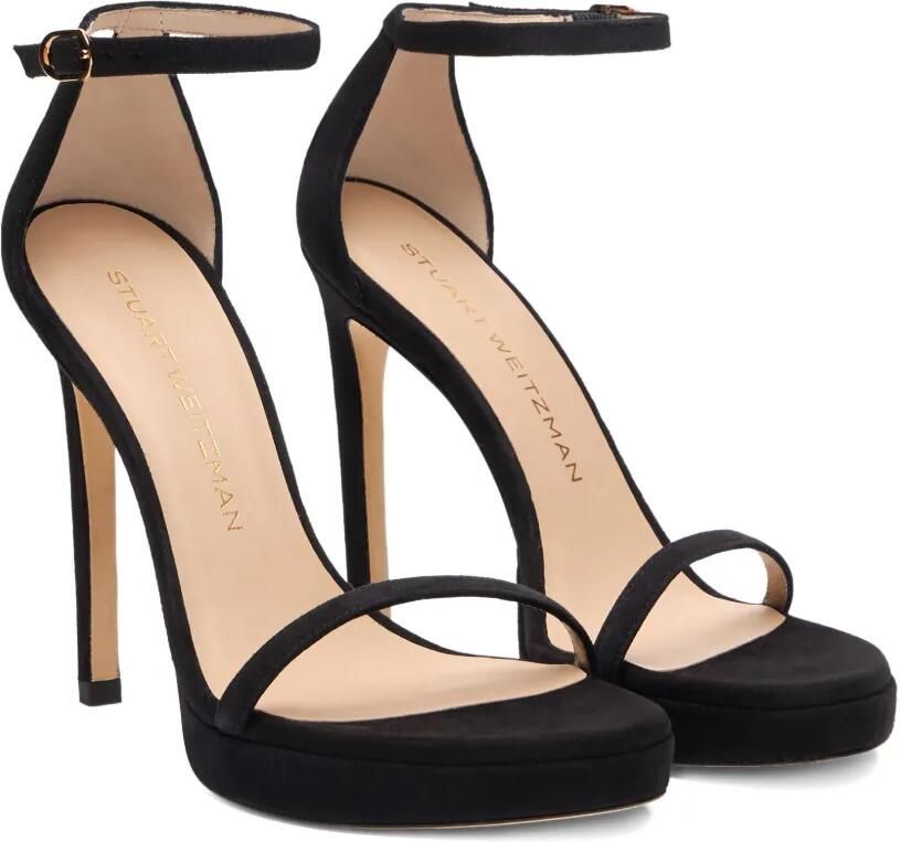 Stuart Weitzman 120 mm Nudist Disco sandalen Zwart