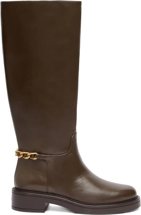 Stuart Weitzman 20 mm Soluxe Celia laarzen met ketting Bruin