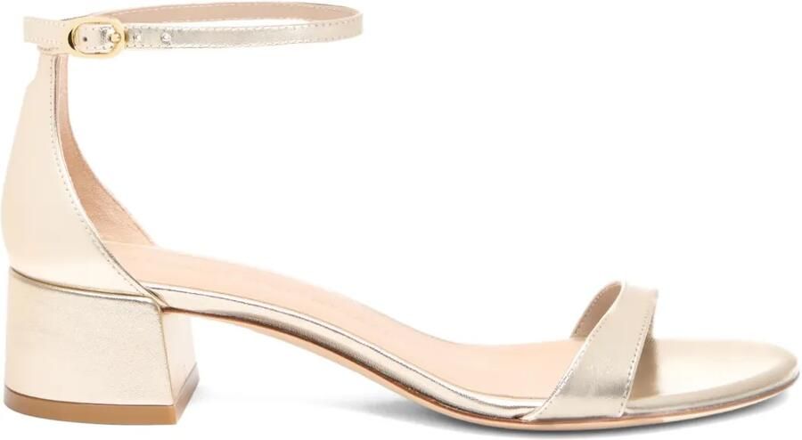 Stuart Weitzman 35 mm leren sandalen Goud