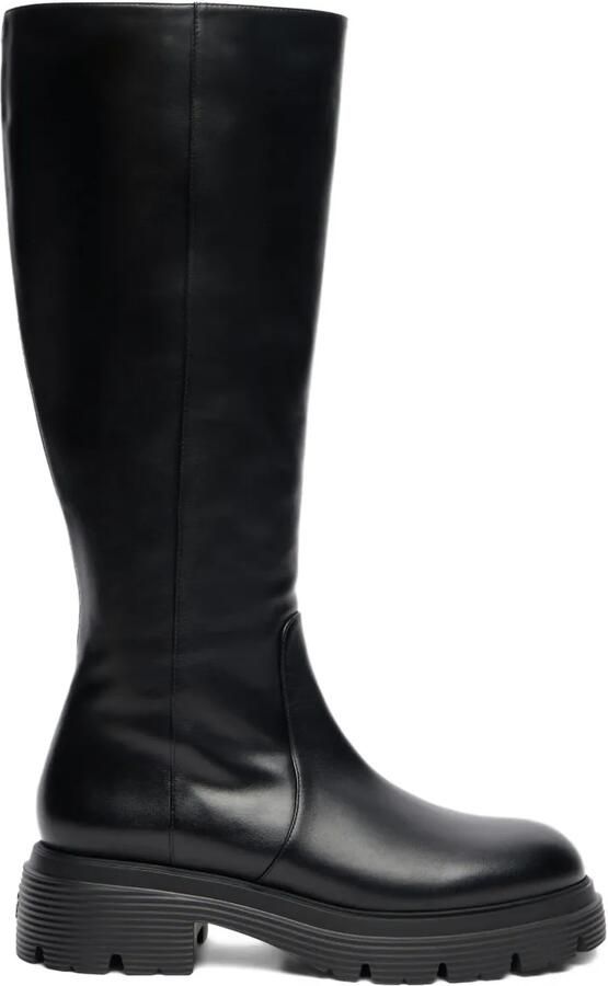 Stuart Weitzman 40 mm Hudson Lite laarzen met chunky zool en rits Zwart