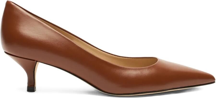 Stuart Weitzman 50 mm Stuart Power leren pumps met puntige neus Bruin