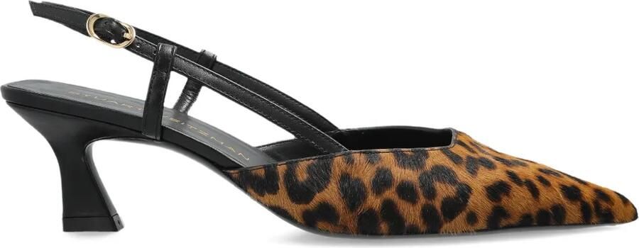 Stuart Weitzman 50 mm Vinnie slingback pumps met hak Bruin