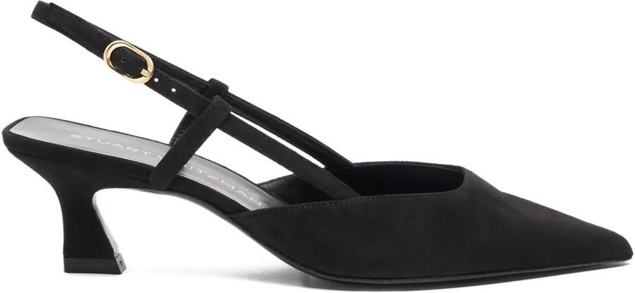 Stuart Weitzman 50 mm Vinnie slingback pumps met puntige neus Zwart
