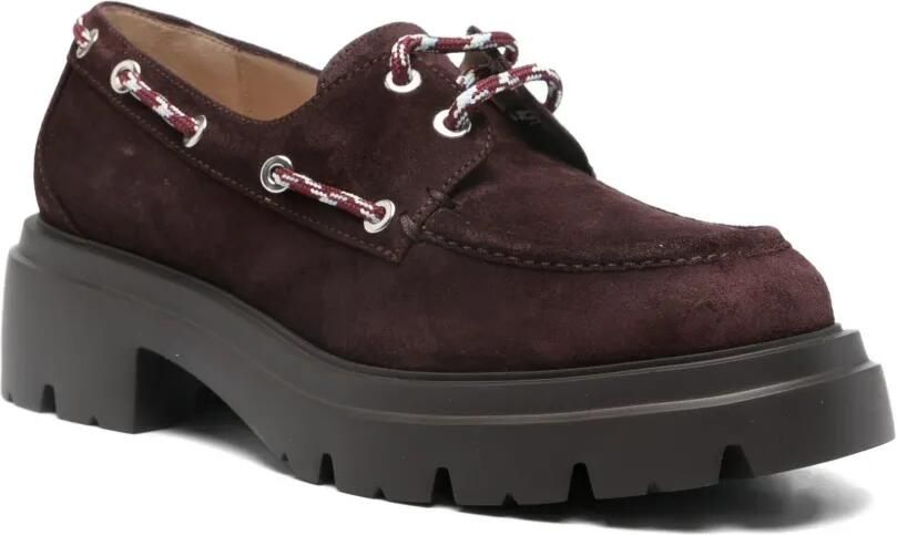 Stuart Weitzman 50mm loafers met plateauzool Rood