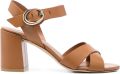 Stuart Weitzman 70 mm Benni sandalen Bruin - Bruin