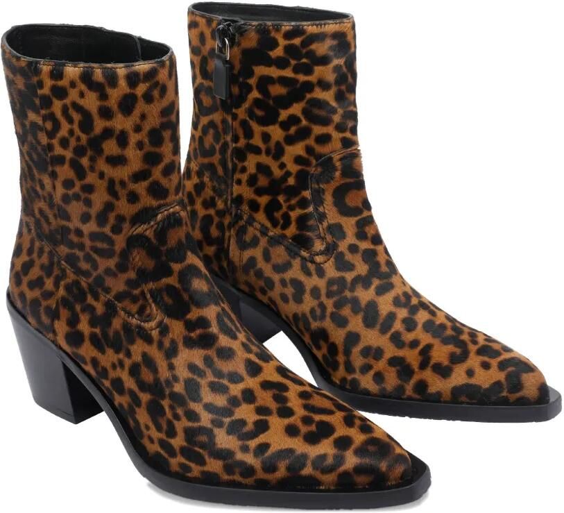 Stuart Weitzman 70 mm enkellaarzen met luipaardprint Bruin