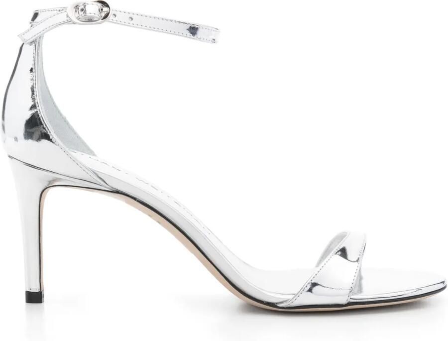 Stuart Weitzman 75 mm Nudist II sandalen Zilver