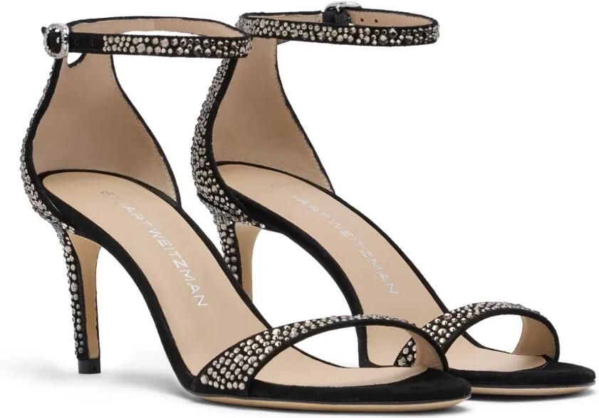 Stuart Weitzman 75 mm Nudist Shine sandalen Zwart - Foto 4