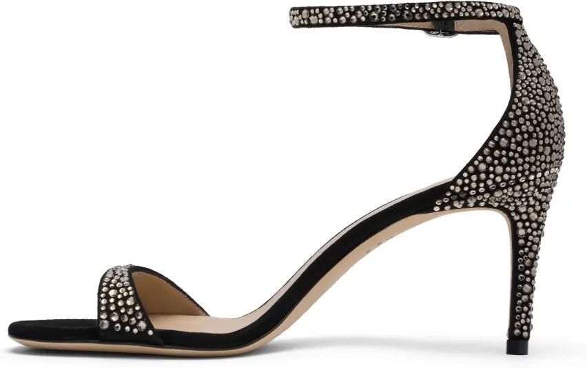 Stuart Weitzman 75 mm Nudist Shine sandalen Zwart - Foto 5