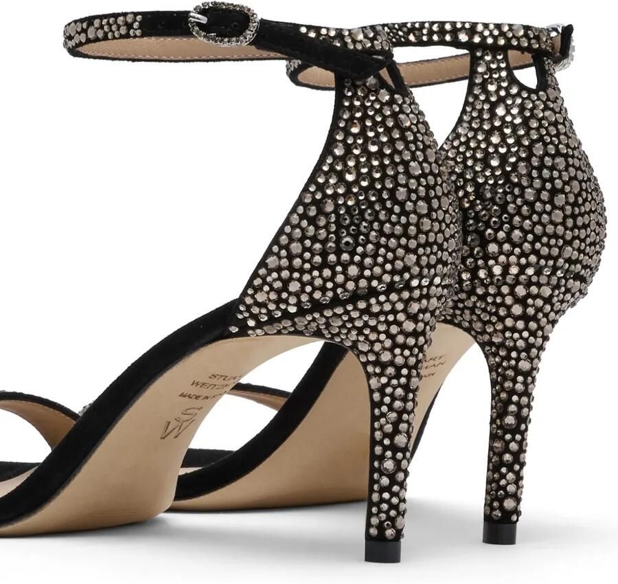 Stuart Weitzman 75 mm Nudist Shine sandalen Zwart - Foto 2