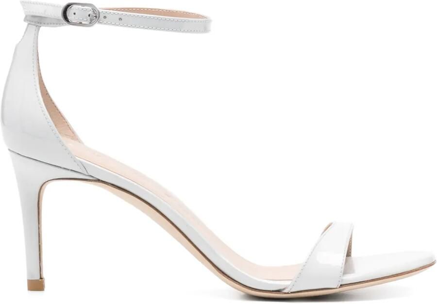 Stuart Weitzman 75 mm Nudistia sandalen Wit