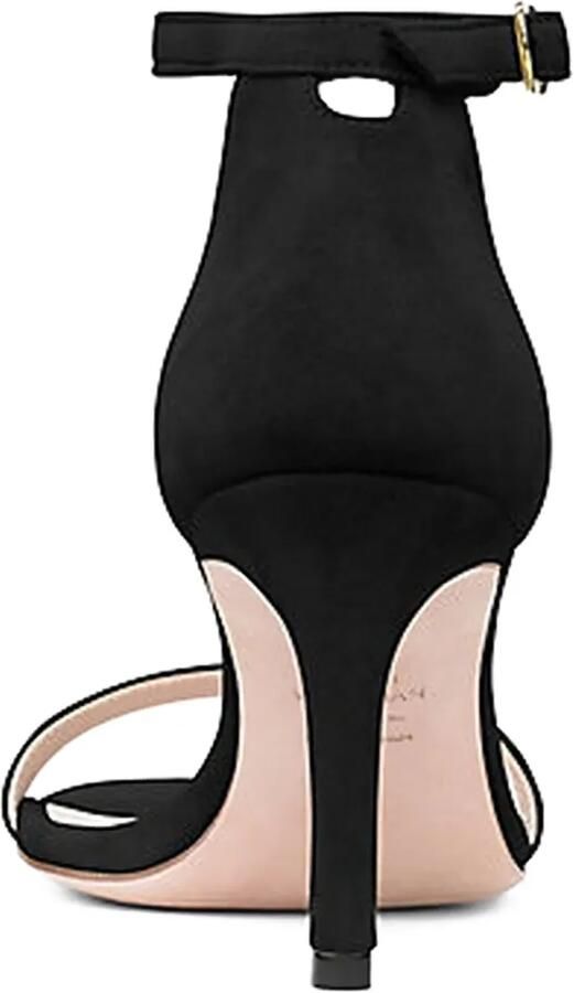 Stuart Weitzman 80 mm Nunakedstraight sandalen met enkelbandje Zwart - Foto 3