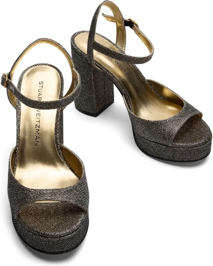 Stuart Weitzman 95 mm Dayna II sandalen Zwart - Foto 2