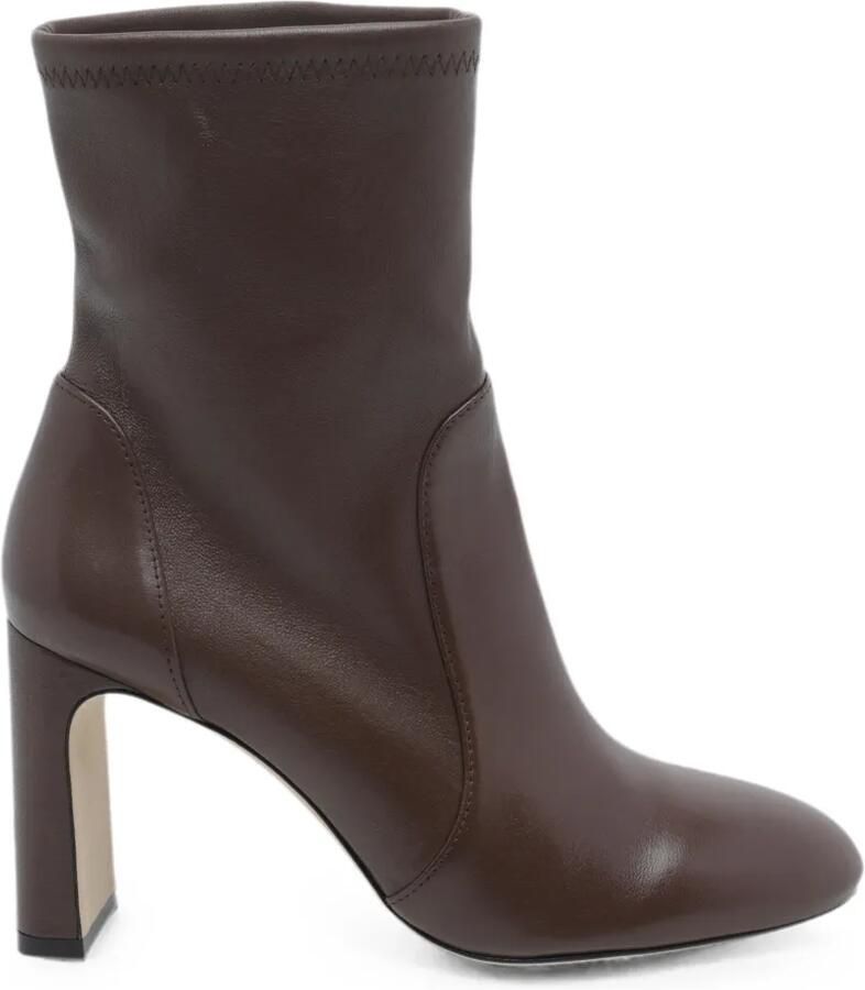 Stuart Weitzman Babette enkellaarzen met ronde neus Bruin