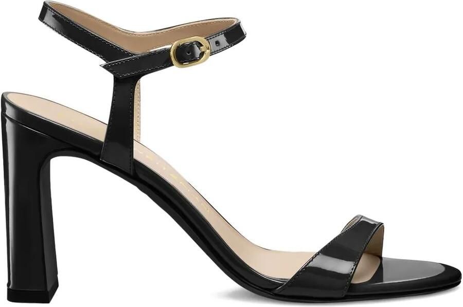 Stuart Weitzman Babette lakleren sandalen met enkelbandje Zwart