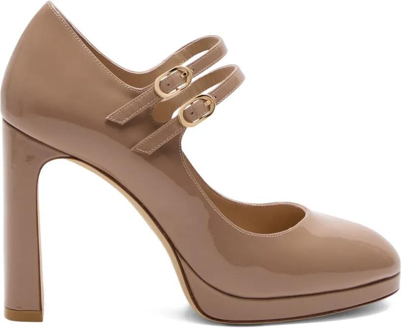 Stuart Weitzman Babette Mary Jane sandalen met plateauzool Beige