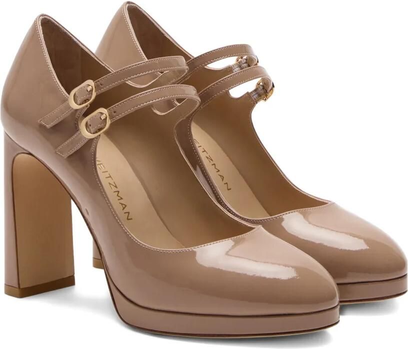 Stuart Weitzman Babette Mary Jane sandalen met plateauzool Beige - Foto 2