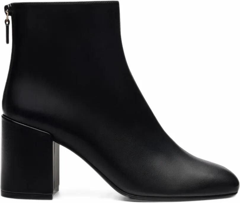 Stuart Weitzman Bacari leren enkellaarzen Zwart