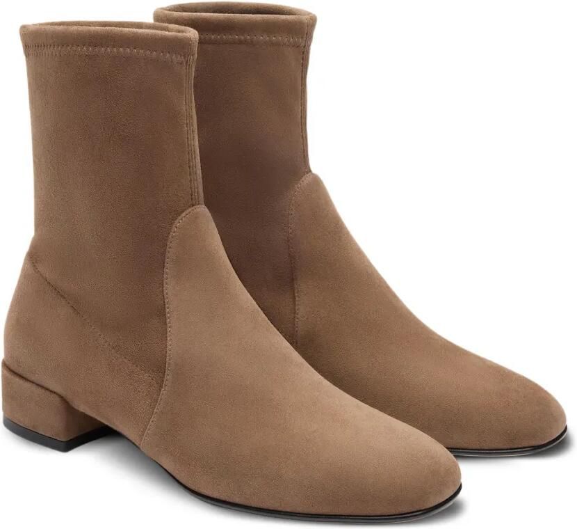 Stuart Weitzman Bacari enkellaarzen van stretchsuède Bruin - Foto 4