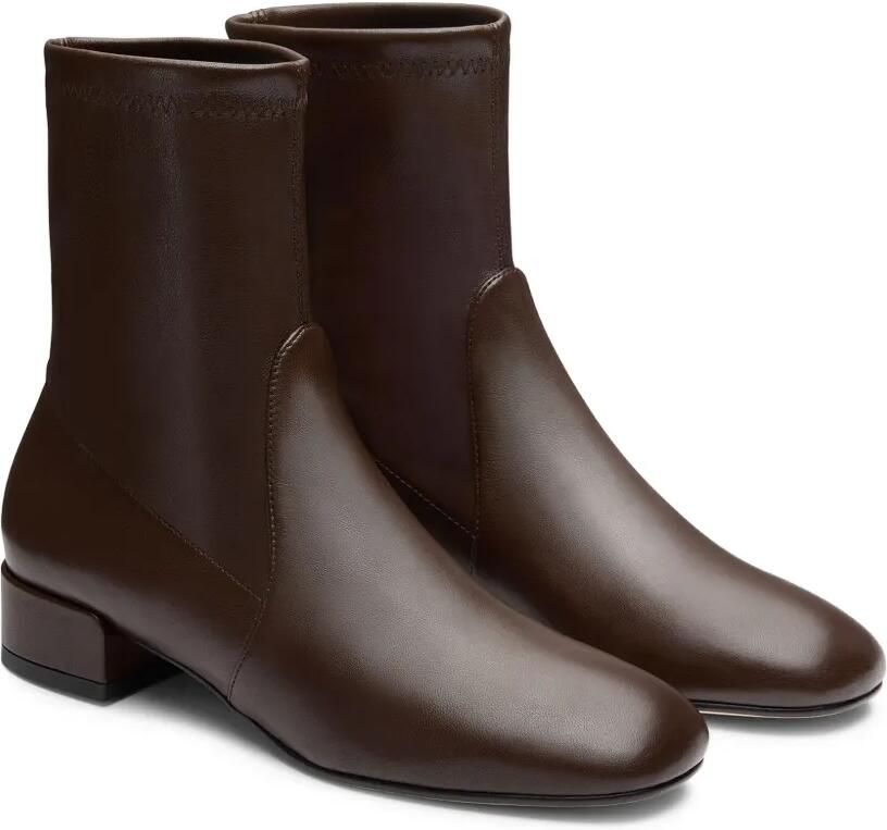 Stuart Weitzman Bacari stretch-nappa enkellaarzen Bruin - Foto 3