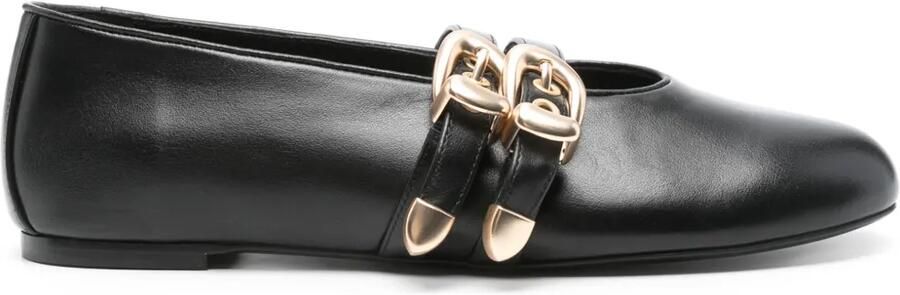 Stuart Weitzman Ballerina's met dubbele gesp Zwart