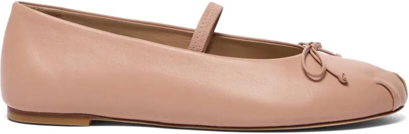 Stuart Weitzman Ballerina's met elastische band verfraaid met strik Roze
