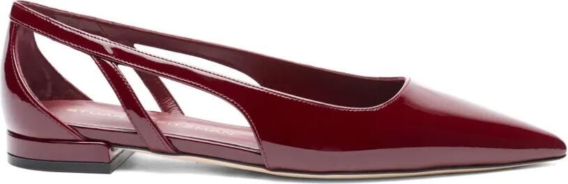 Stuart Weitzman Ballerina's met uitgesneden details Rood