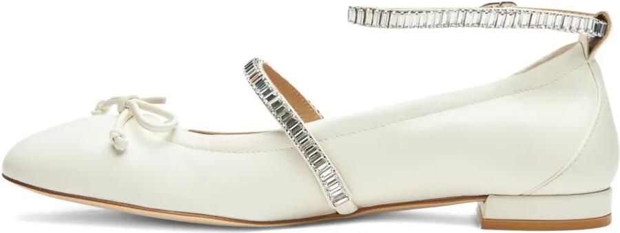 Stuart Weitzman Ballerina's verfraaid met kristallen Beige