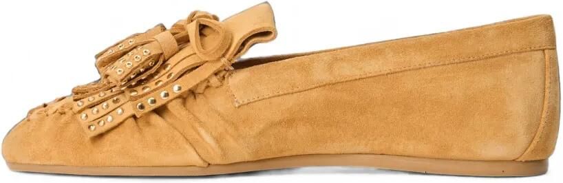Stuart Weitzman Barry kiltie loafers verfraaid met studs Geel - Foto 4