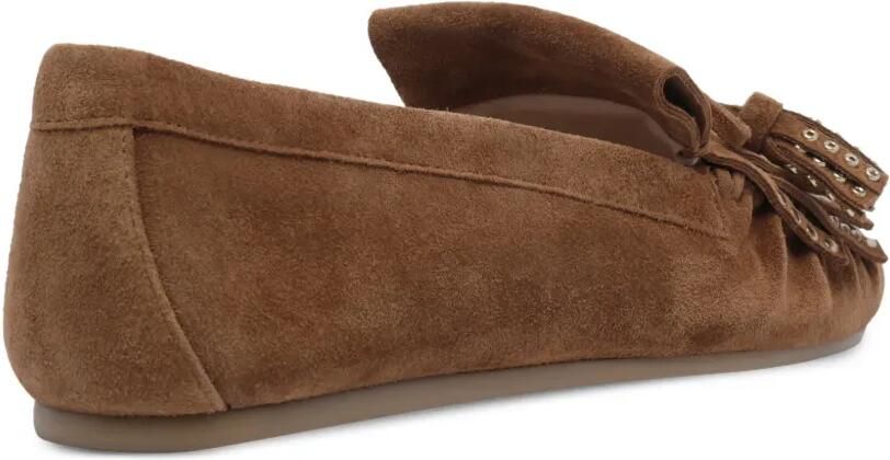 Stuart Weitzman Barry suède loafers met franje Bruin - Foto 3