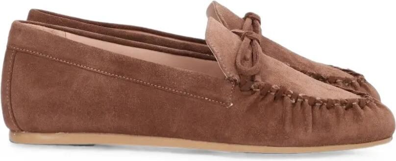 Stuart Weitzman Britt loafers met franje Bruin