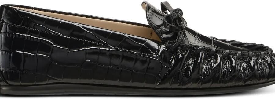 Stuart Weitzman Britt loafers met strik Zwart