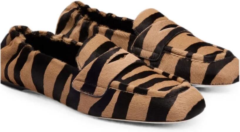 Stuart Weitzman Bryant loafers met zebraprint Bruin - Foto 4