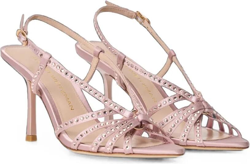 Stuart Weitzman Carlyle sandalen verfraaid met kristallen Roze - Foto 3