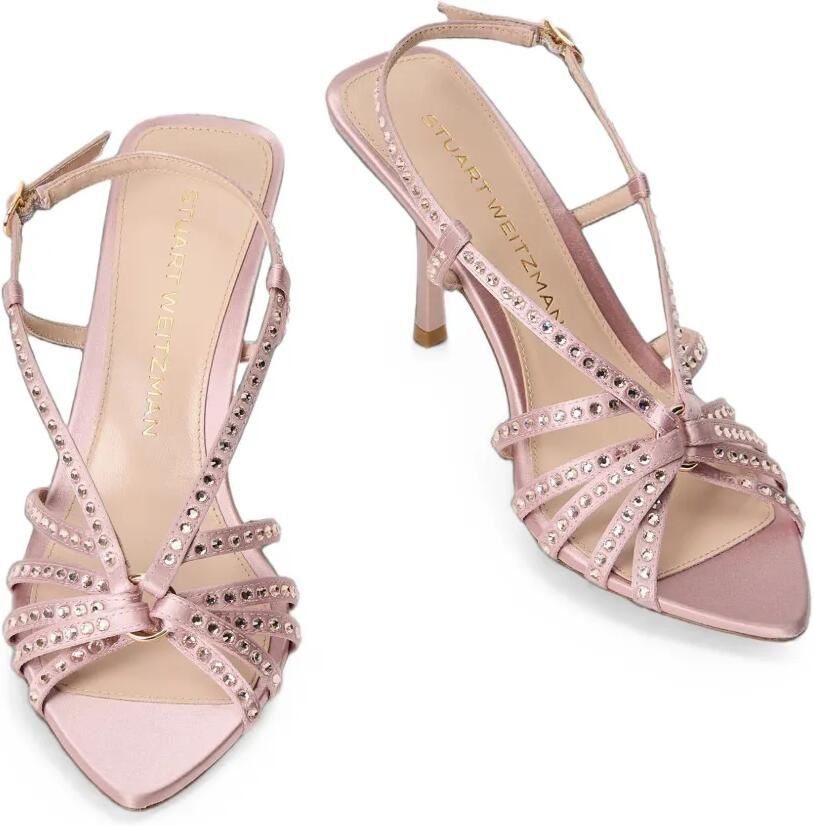 Stuart Weitzman Carlyle sandalen verfraaid met kristallen Roze - Foto 2