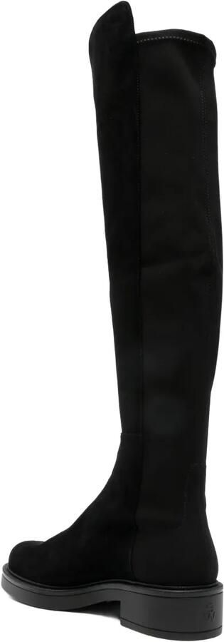 Stuart Weitzman Celia suède overknee laarzen Zwart