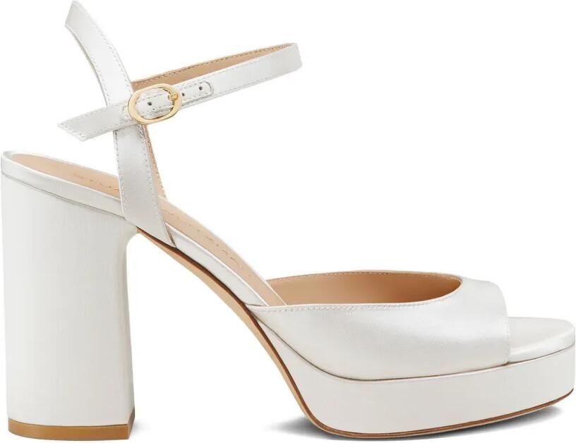 Stuart Weitzman Dayna II sandalen met plateauzool Wit