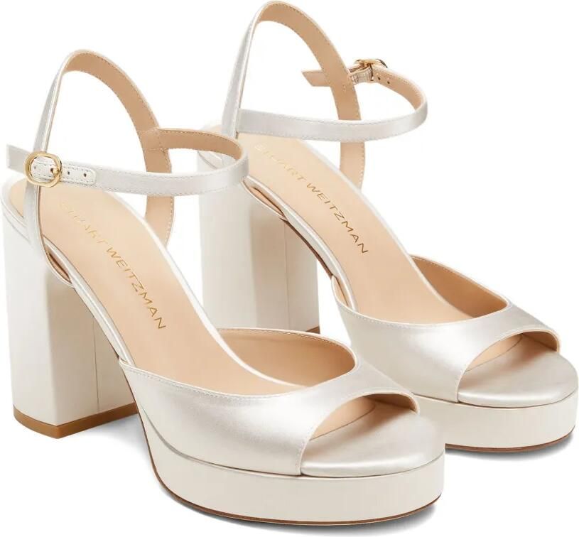 Stuart Weitzman Dayna II sandalen met plateauzool Wit - Foto 3