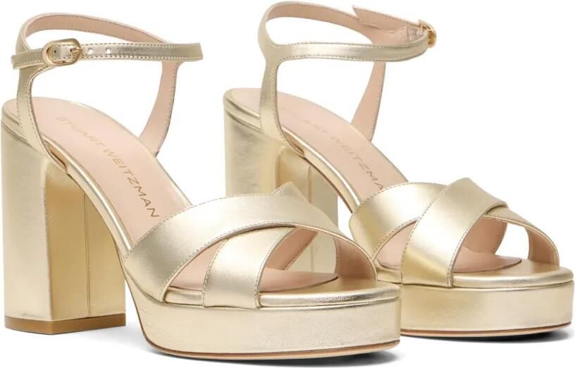 Stuart Weitzman Dayna sandalen met hak Goud - Foto 4