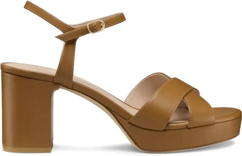 Stuart Weitzman Dayna sandalen met plateauzool Beige